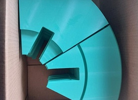 Green HDPE Sectioned Parts - Top