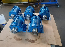 Air Boxes All Assembled and Painted a pretty Lexmor Blue! - Front View