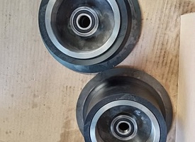 Train Wheels for a bicycle rail bike